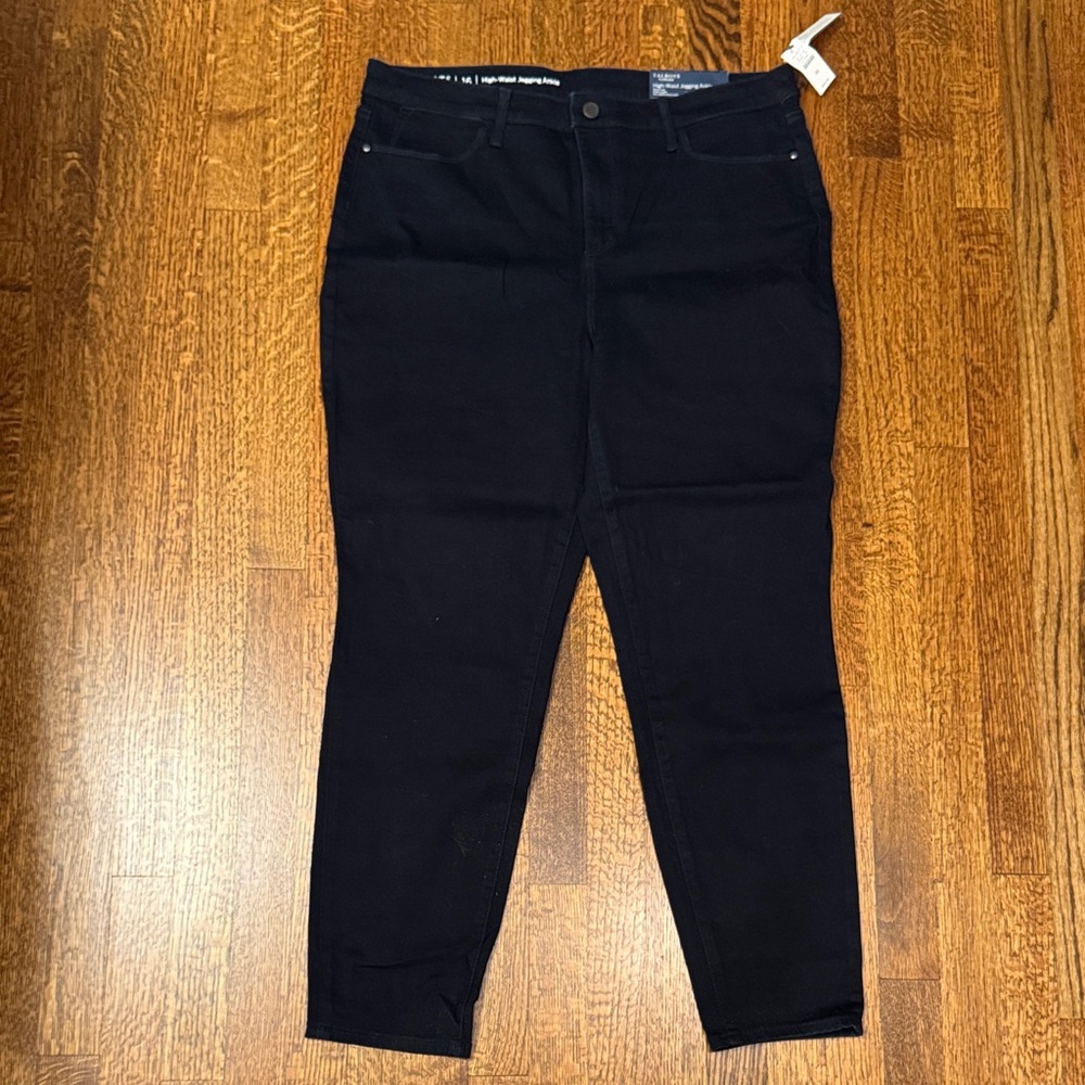 Talbots Flawless High Waist Tummy Control Ankle Jeggings dark denim